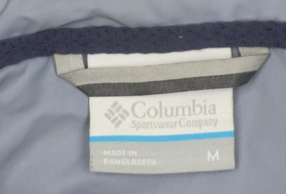 Columbia Women's Blue Waterproof Hooded Rain Jacket Size M