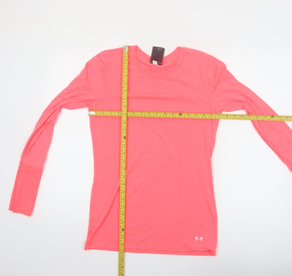 Under Armour Men's Pink Long Sleeve ColdGear Fitted Top Size M