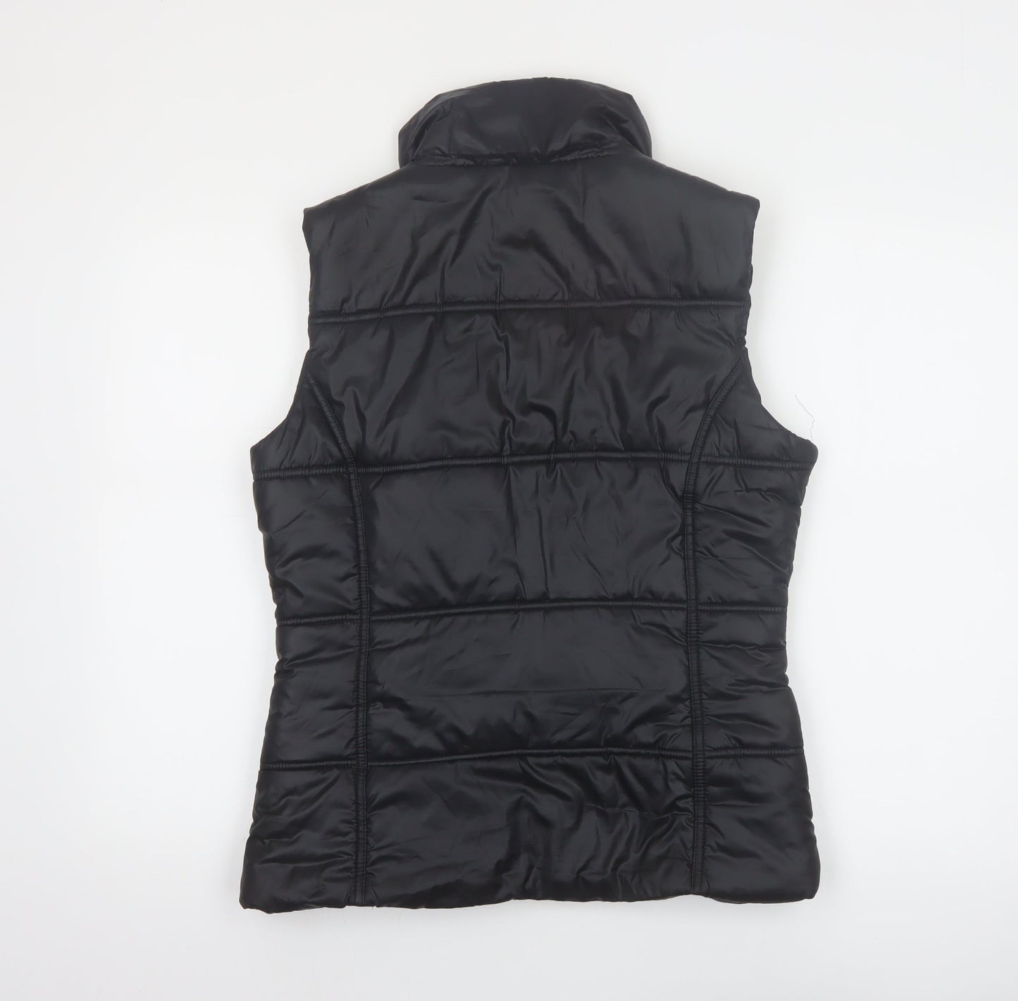 Adidas Women's Black Puffer Waistcoat Size 12 Quilted Zip Gilet