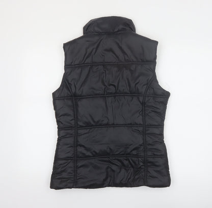 Adidas Women's Black Puffer Waistcoat Size 12 Quilted Zip Gilet