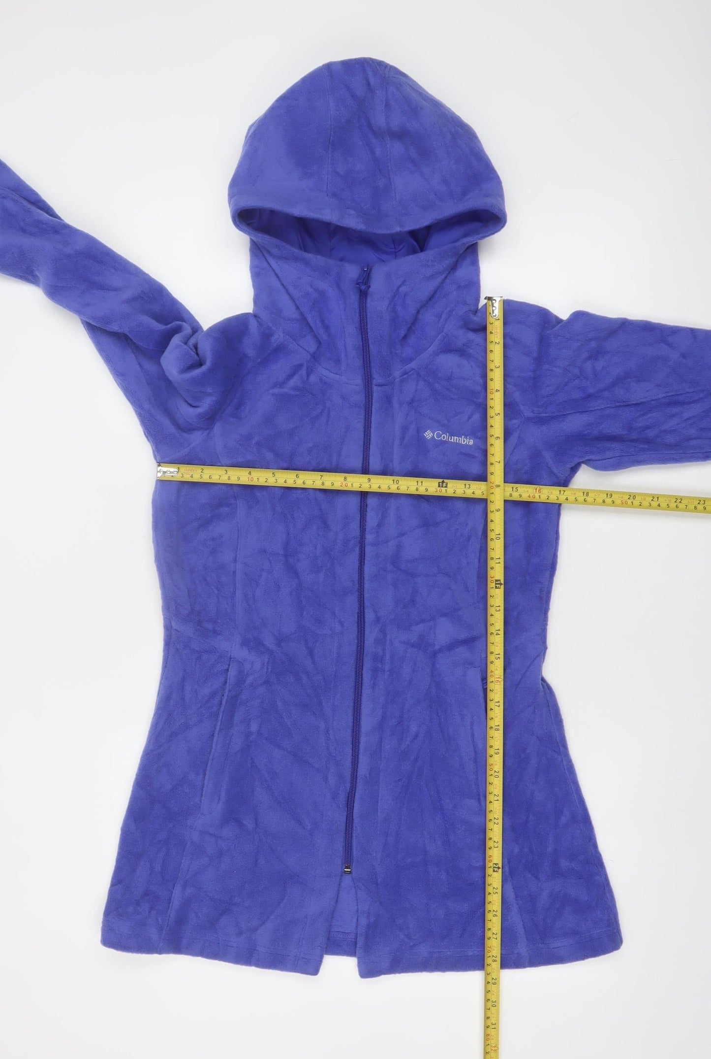 Columbia Women's Blue Fleece Full Zip Hoodie Jacket Size S