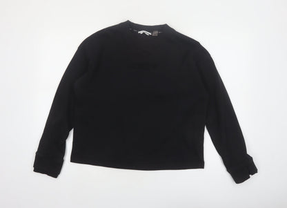 DKNY Sport Women's Black Cotton Blend Crew Neck Pullover Sweatshirt M