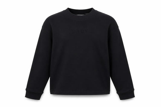 DKNY Sport Women's Black Cotton Blend Crew Neck Pullover Sweatshirt M