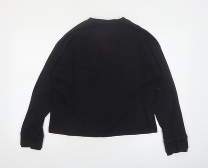 DKNY Sport Women's Black Cotton Blend Crew Neck Pullover Sweatshirt M