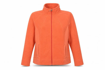 IZOD Womens Orange Fleece Full Zip Jacket Size L