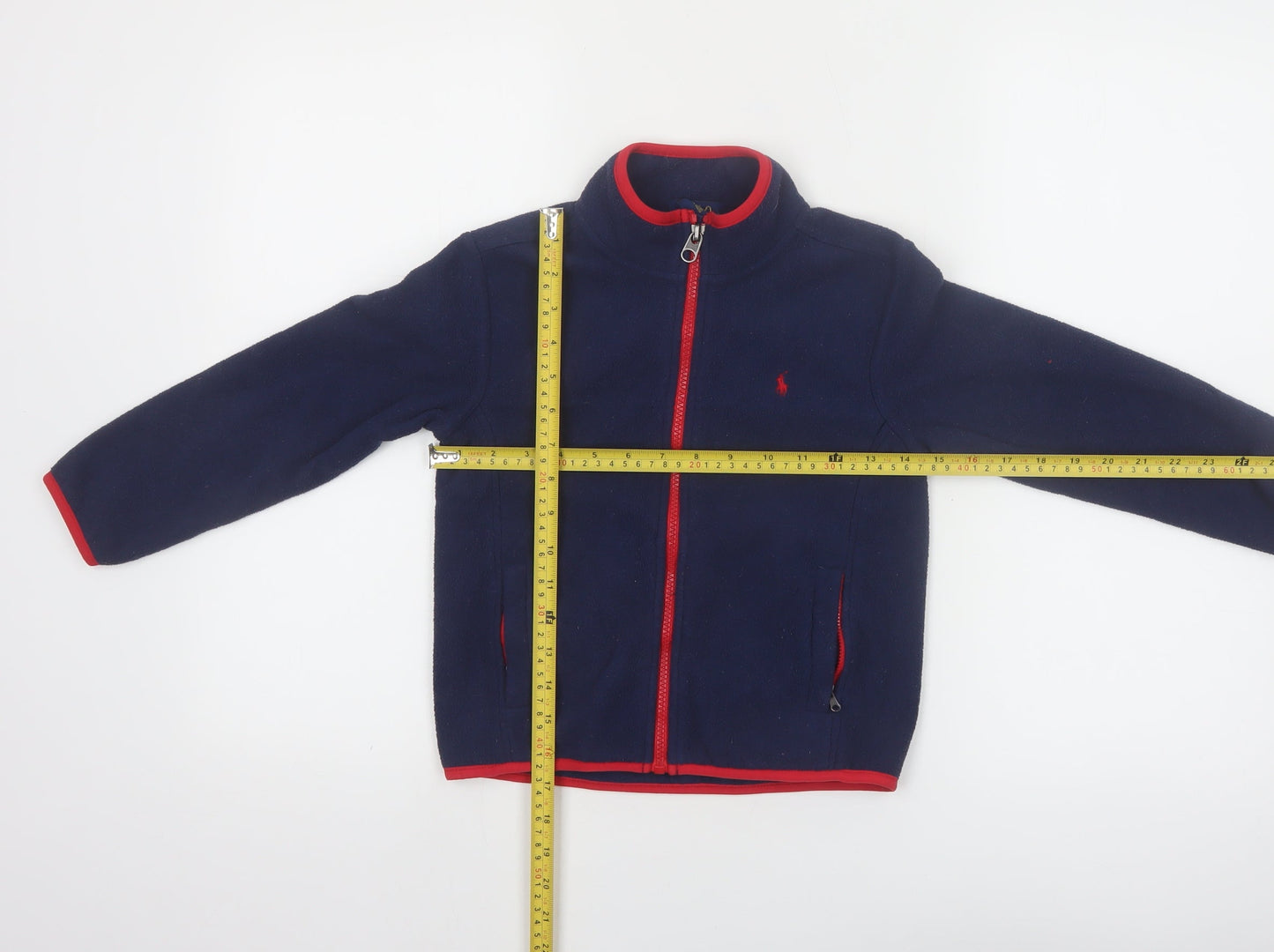 Ralph Lauren Boys Blue Fleece Full Zip Jacket Size 5-6 Years