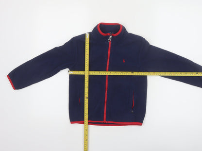 Ralph Lauren Boys Blue Fleece Full Zip Jacket Size 5-6 Years