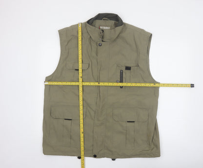 Outburst Men's Green XL Bodywarmer Waistcoat Outdoor Utility Vest