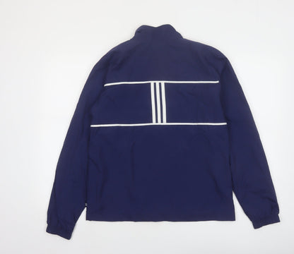 Adidas Men's Blue Small Windbreaker Jacket Lightweight Zip Sportswear