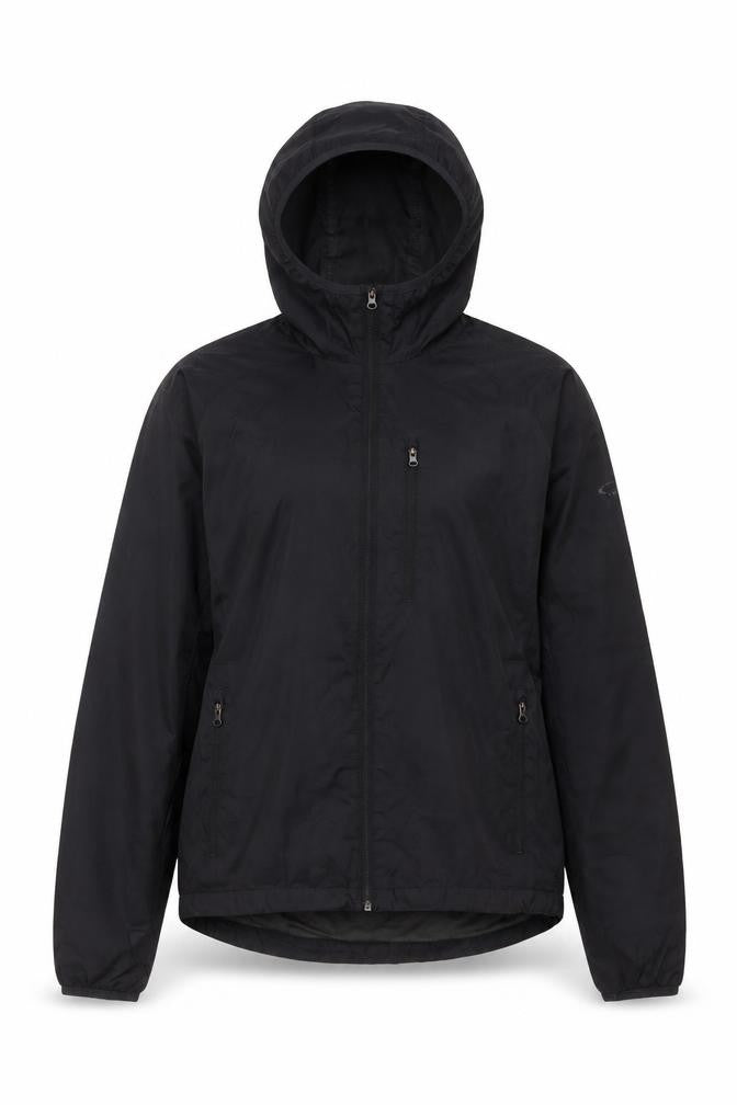 Champion Women's Black Windbreaker Jacket Size S Lightweight Hooded