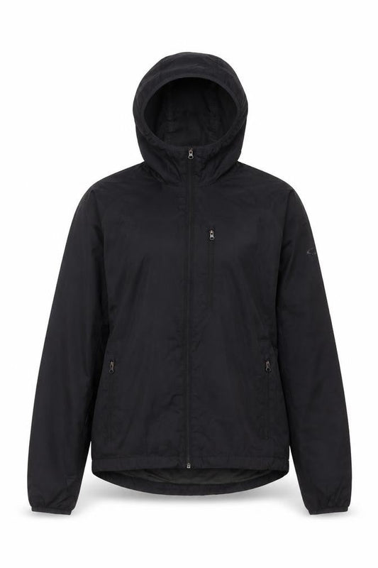 Champion Women's Black Windbreaker Jacket Size S Lightweight Hooded