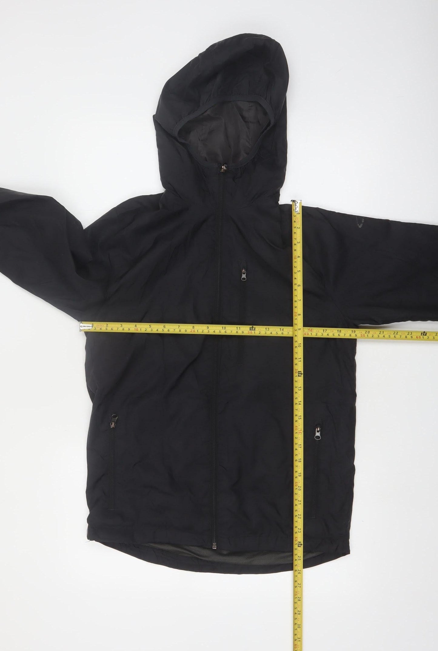 Champion Women's Black Windbreaker Jacket Size S Lightweight Hooded