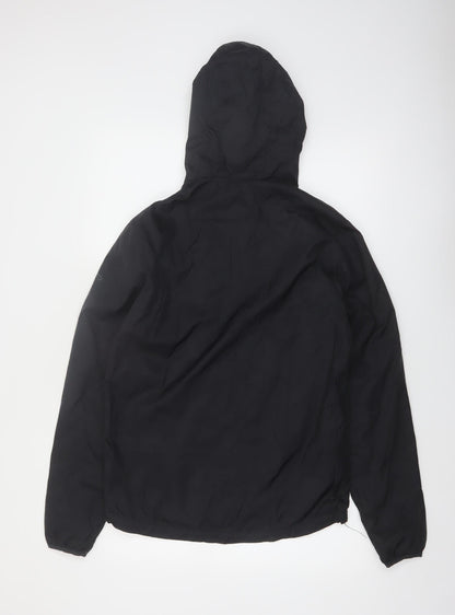 Champion Women's Black Windbreaker Jacket Size S Lightweight Hooded