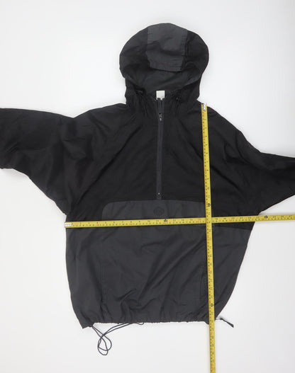 Courir Men's Black S Hooded 1/4 Zip Windbreaker Jacket
