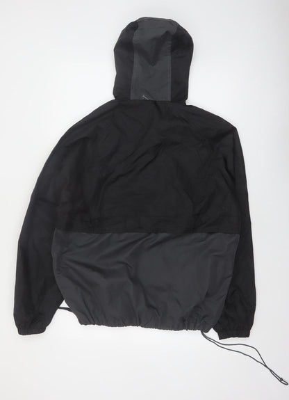 Courir Men's Black S Hooded 1/4 Zip Windbreaker Jacket