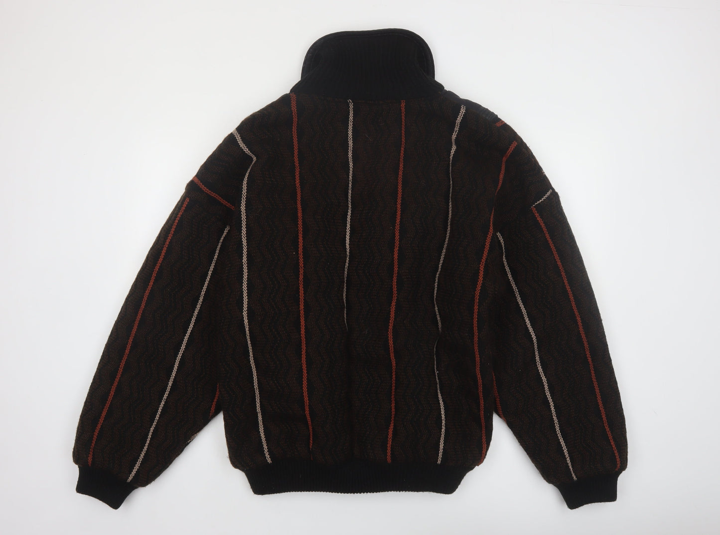 Carlo II Men's Black XL Retro Shawl Collar Bomber Jacket