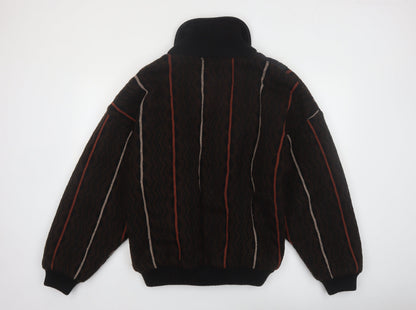 Carlo II Men's Black XL Retro Shawl Collar Bomber Jacket