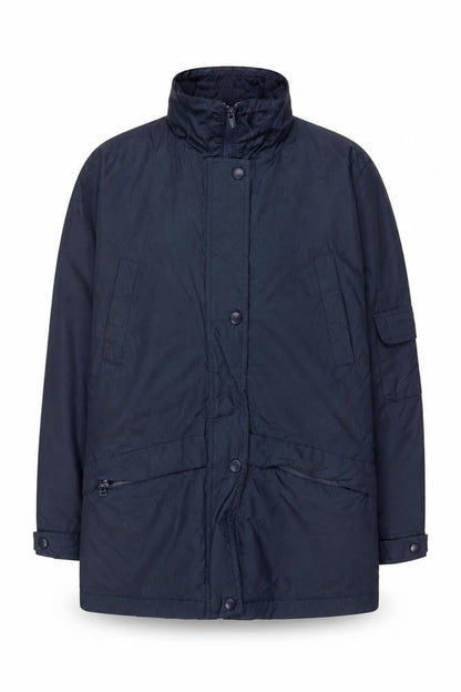 B.U.M Equipment Men's Blue Nylon Parka Jacket Size S Hooded