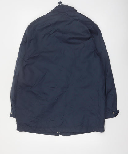 B.U.M Equipment Men's Blue Nylon Parka Jacket Size S Hooded