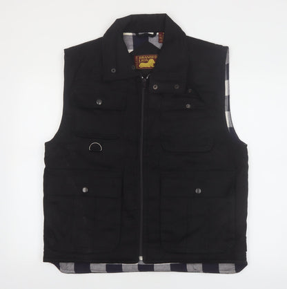 Branded Lion Mens Black M Ramie Cotton Bodywarmer Waistcoat