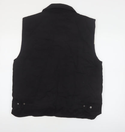 Branded Lion Mens Black M Ramie Cotton Bodywarmer Waistcoat