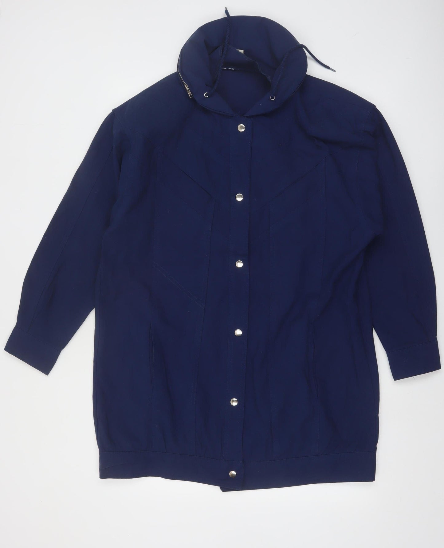 Rugged Wear Womens Navy Mid-Length Hooded Jacket Size M