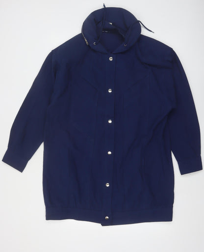 Rugged Wear Womens Navy Mid-Length Hooded Jacket Size M