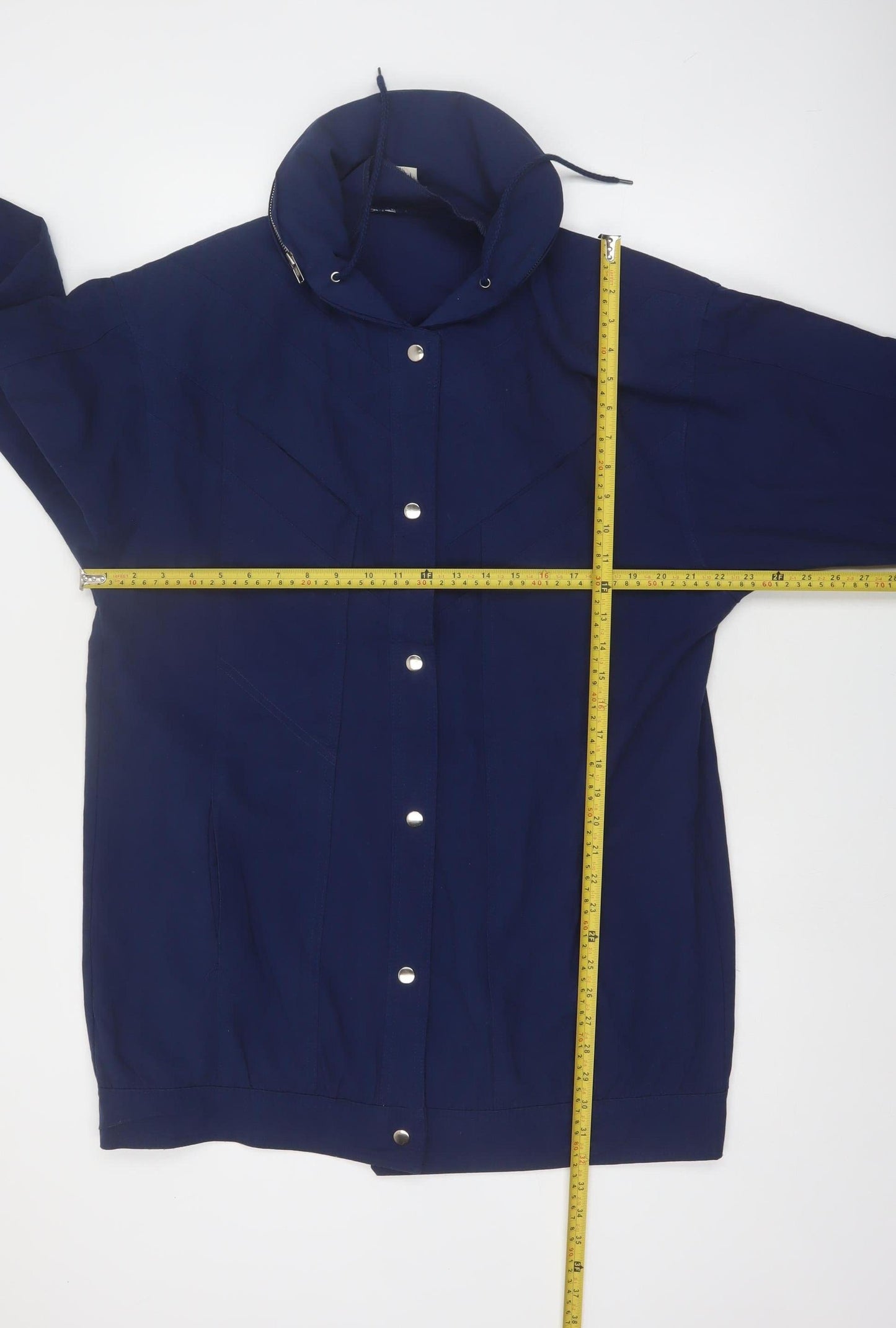 Rugged Wear Womens Navy Mid-Length Hooded Jacket Size M