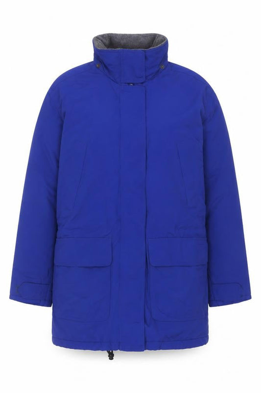 Lands' End Women's Blue Mid-Length Parka Jacket M 10-12 Insulated Nylon