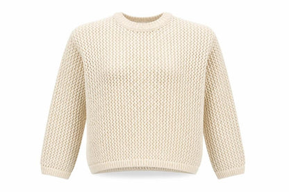 Marks & Spencer Women’s Ivory Open-Knit Polyester Pullover Jumper M