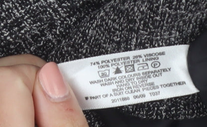 Style by EWM Women's Grey Tweed Blazer Size 12 Classic Work Jacket