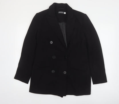 Mint Velvet Women's Black Double-Breasted Blazer Size 12