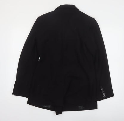 Mint Velvet Women's Black Double-Breasted Blazer Size 12