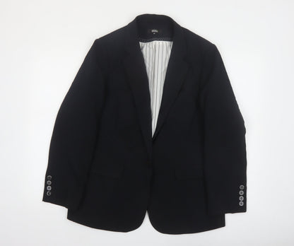 Marks & Spencer Women Black Size 20 Regular Fit Blazer Jacket