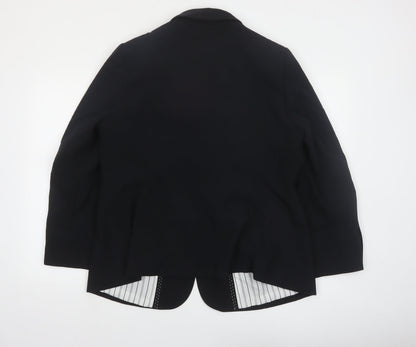 Marks & Spencer Women Black Size 20 Regular Fit Blazer Jacket