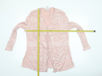 New Fast Women’s Pink Floral Tunic Blouse Size 16 Acetate Viscose