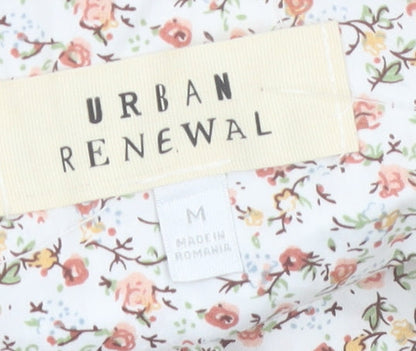 Urban Renewal Women's White Floral Cotton Slip Dress M