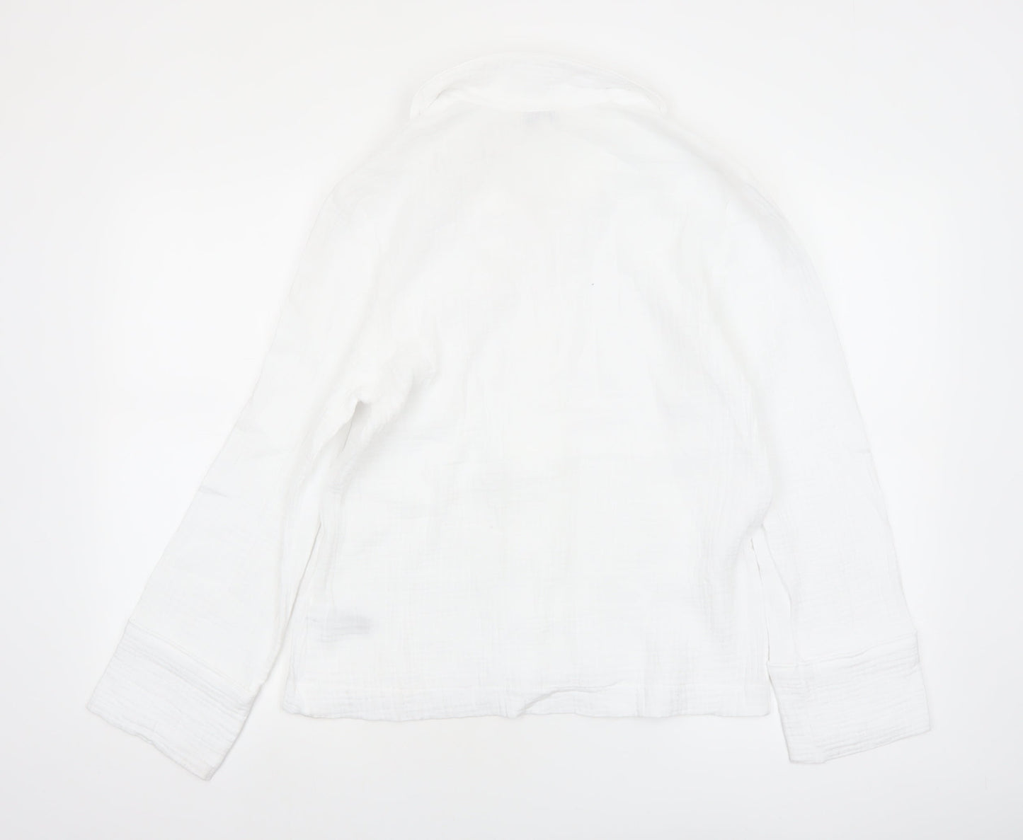 Marks and Spencer Autograph Women’s White Cotton Pyjama Shirt Size 6