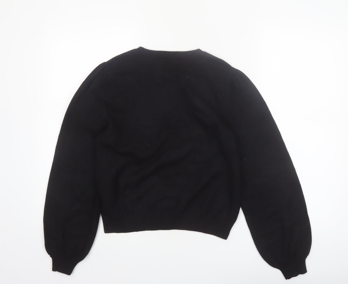Mint Velvet Women's Black Bow Pullover Jumper Size M