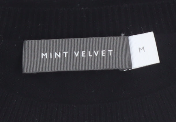 Mint Velvet Women's Black Bow Pullover Jumper Size M