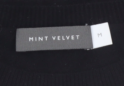 Mint Velvet Women's Black Bow Pullover Jumper Size M