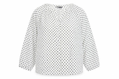 Dorothy Perkins Women's White Floral Blouse UK 18 3/4 Sleeve Tunic Top
