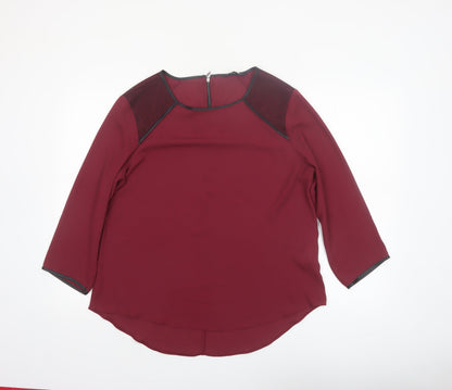 Star by Julien Macdonald Women's Red 3/4 Sleeve Blouse Size 16