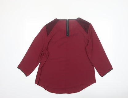 Star by Julien Macdonald Women's Red 3/4 Sleeve Blouse Size 16