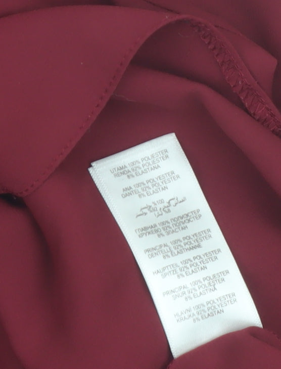 Star by Julien Macdonald Women's Red 3/4 Sleeve Blouse Size 16