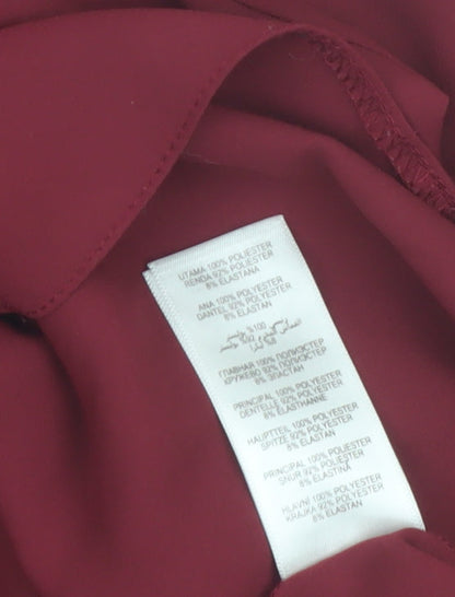 Star by Julien Macdonald Women's Red 3/4 Sleeve Blouse Size 16