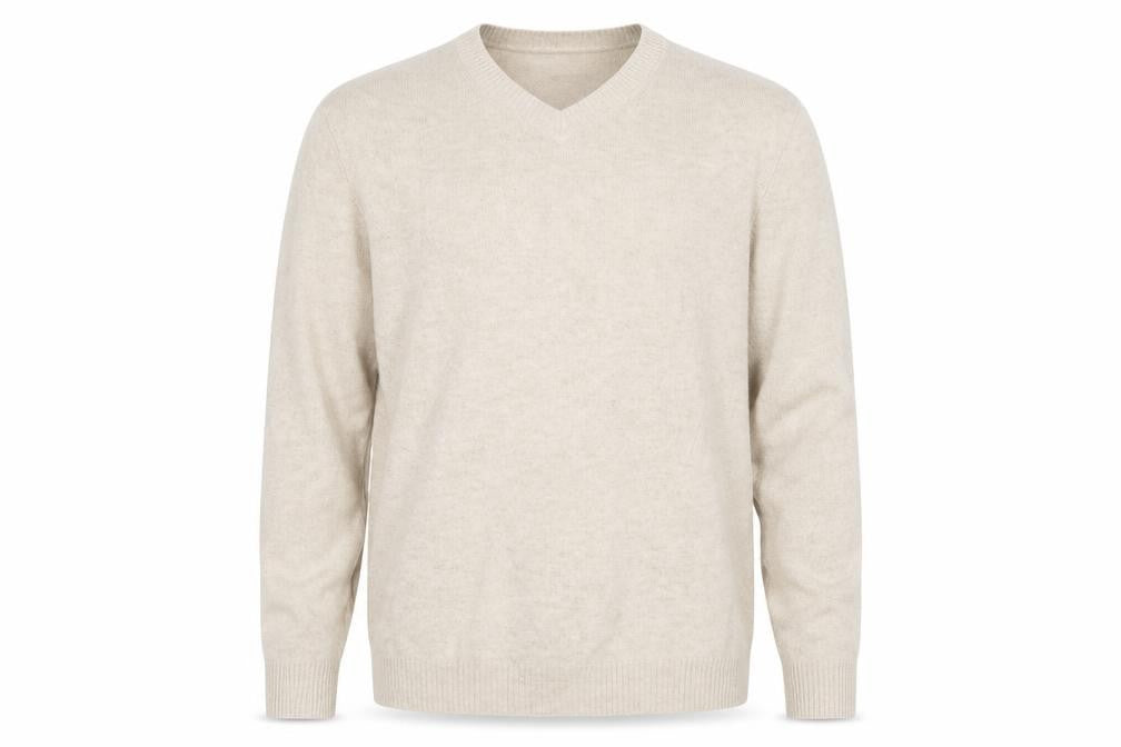 Marks and Spencer Men’s Beige Lambswool 2XL Crew Neck Jumper