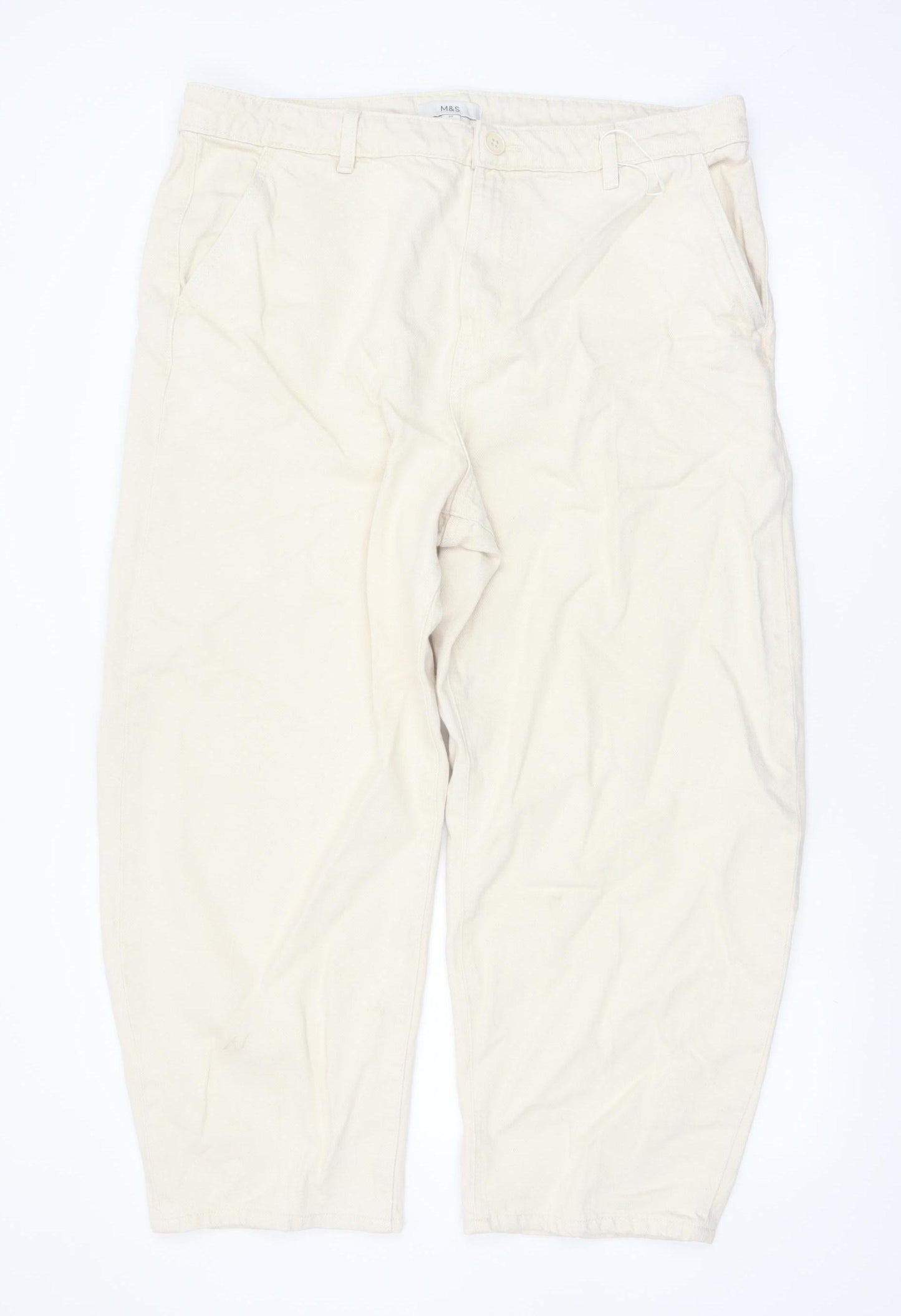 Marks and Spencer Women’s Beige Size 20 Straight Jeans