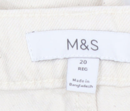 Marks and Spencer Women’s Beige Size 20 Straight Jeans