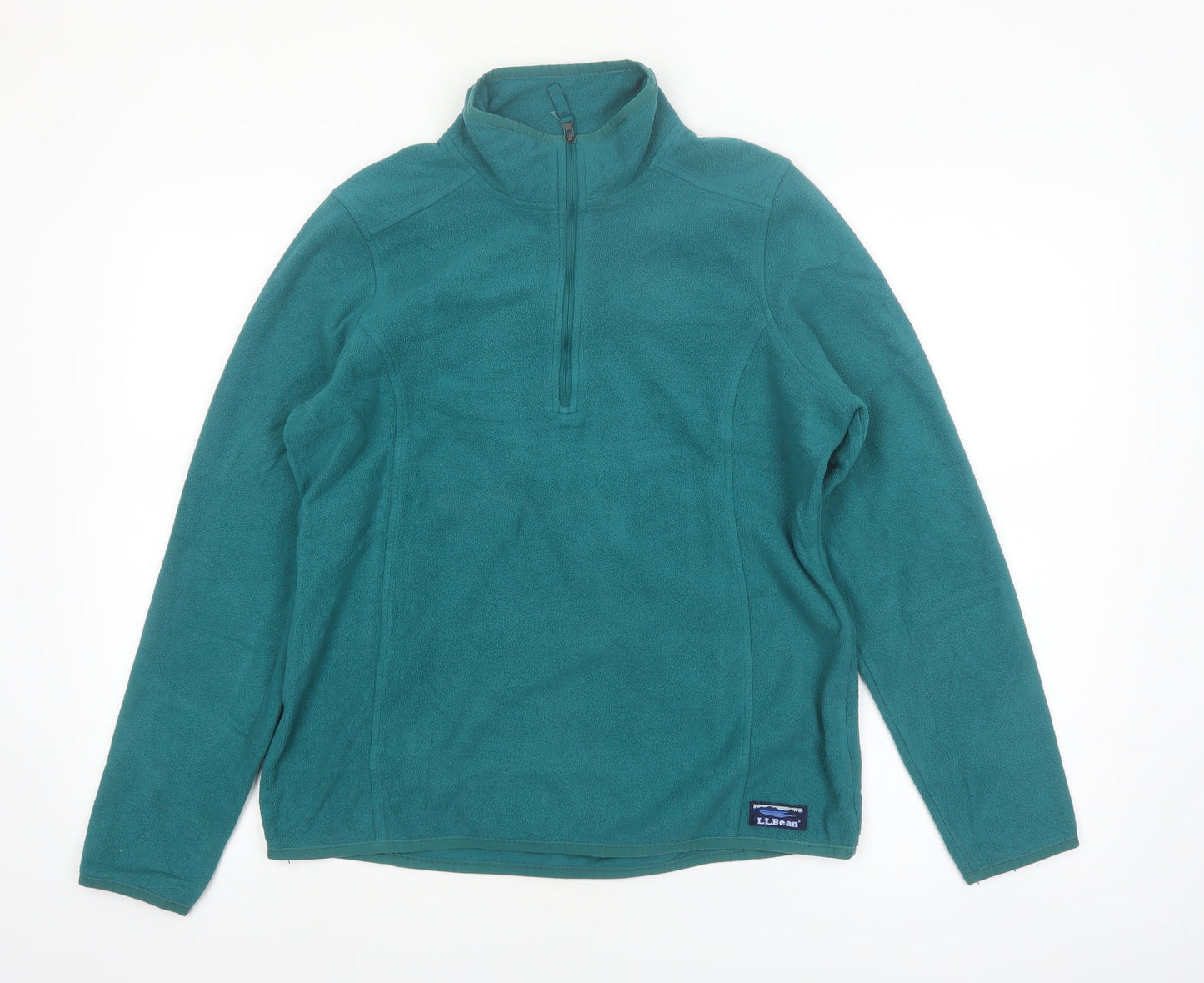 L.L. Bean Women's Teal Fleece Pullover Sweatshirt Size M Regular 1/2 Zip